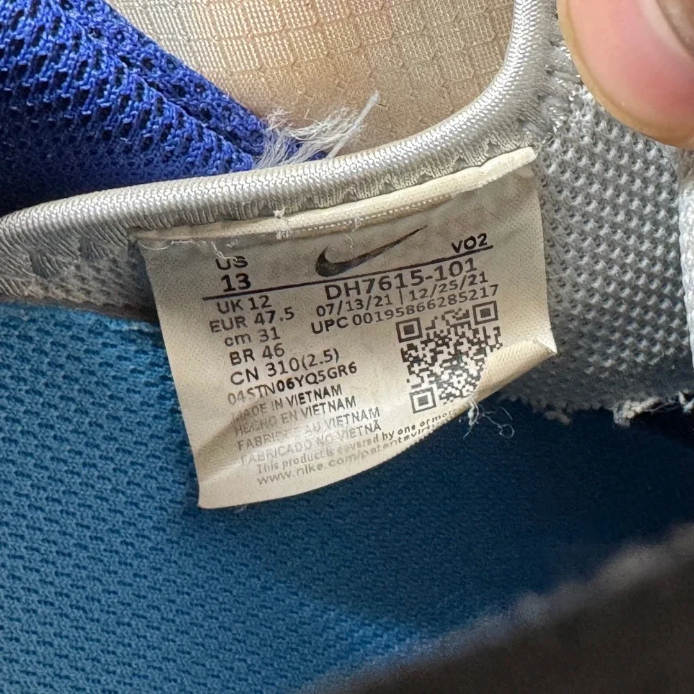 Nike Air Force 1‎ Low React DH7615 101 White Blue Men's Size 13 Shoes Sneakers